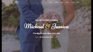 Free Wedding Website Template - Wedding Day screenshot 5