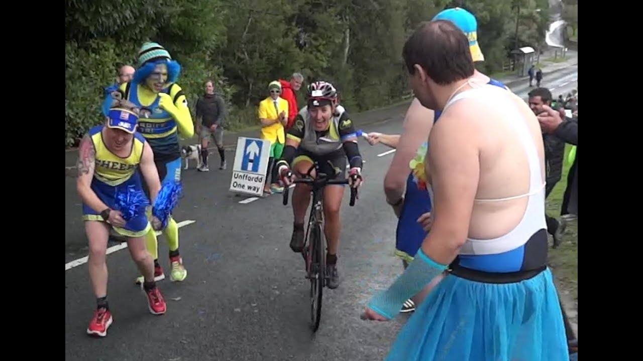 Natalie Storming Up New Hedges Hill