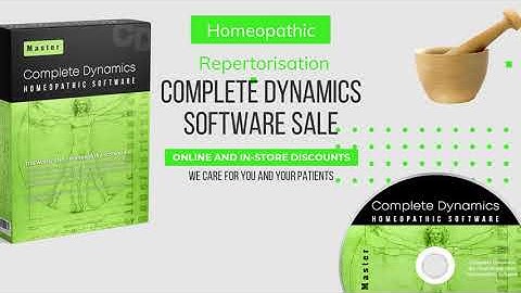 Complete Dynamics Homoeopathic Software SALE!!! 2020