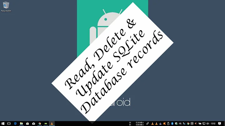 Android Tutorial (Kotlin) - 31 - Read Delete and update SQlite Database Records
