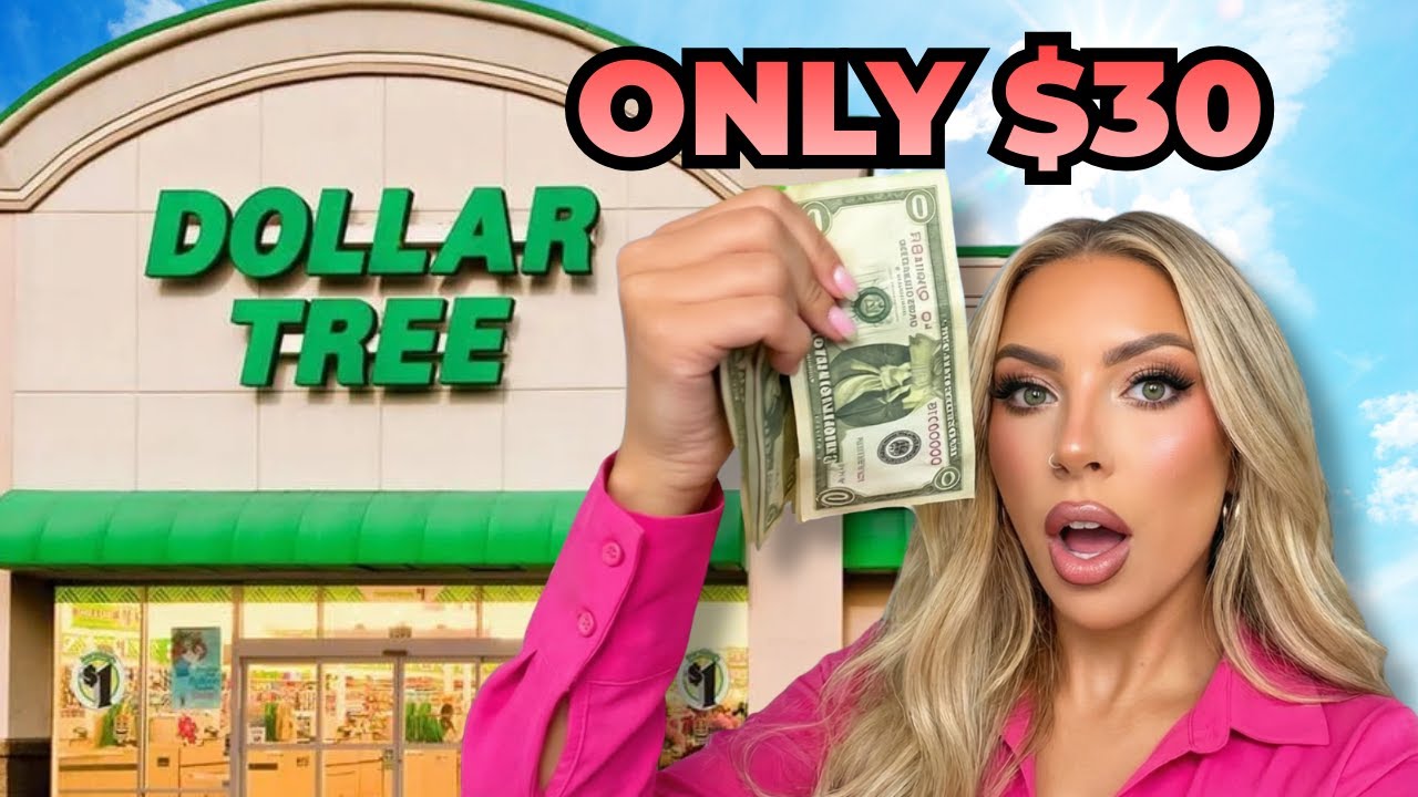 FULL FACE of DOLLAR STORE Makeup?! $30 Makeup Challenge!