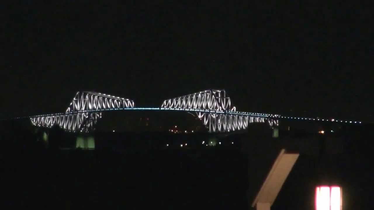 Tds ちょこっと映像 ディズニーシーから見た東京ゲートブリッジの夜景 Youtube