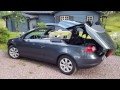 VW Eos - Using key fob for remote operation of the cabriolet