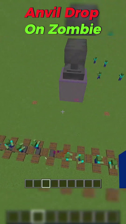 Download lagu Anvil Drop Test On Zombie In MineCraft #shorts #minecraft