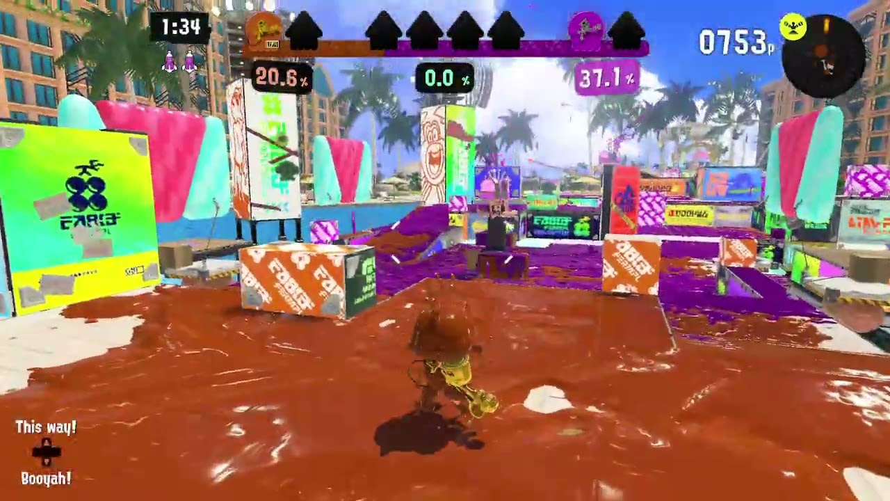 Splatoon 3 The Shoal Lan Play Match: Tri Color battle on map tri color map mahi mahi resort