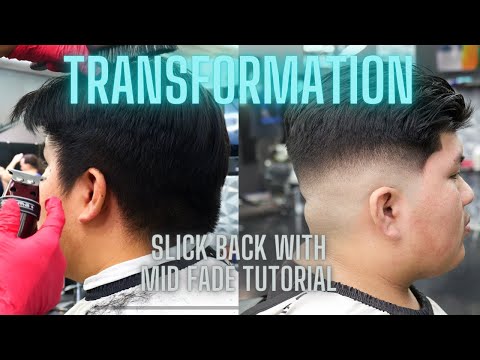 HAIRCUT TUTORIAL: SLICK BACK WITH A MID DROP FADE