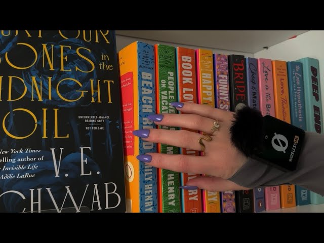 ASMR Tapping Around my Library Bookshelves (whispered, book triggers)