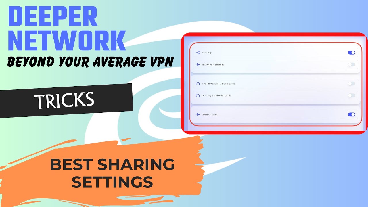 Best Sharing Settings!