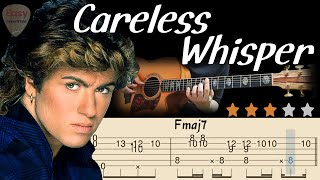 🔴Careless Whisper -George MichaelㅣAcoustic Fingerstyle Guitar TutorialㅣTabs &LyricsㅣEasy FingerStyle