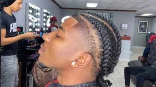 Taper fade with braids ‼️