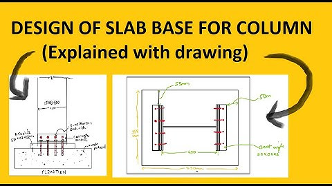DESIGN OF SLAB BASE FOR COLUMNS | IS 800 | Step by Step with  DRAWINGS EXPLAINED