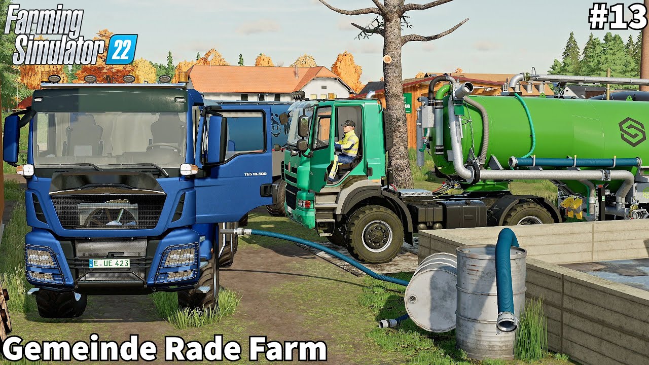 New Man TGS Truck, Spreading Slurry, Collecting Silage Bales│Gemeinde Rade│FS 22│Timelapse#13