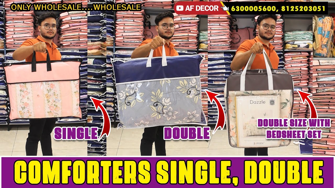 Hyd Bed Sheets Wholesale Market COMFORTERS, Cotton Single, Double