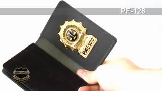 Perfect Fit USA Duty Leather Recessed Badge & Double ID Case (98-A, 100-A, 128, 1001-A)