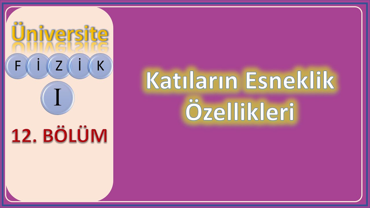 Fizik 1: Katıların Esneklik Özellikleri
