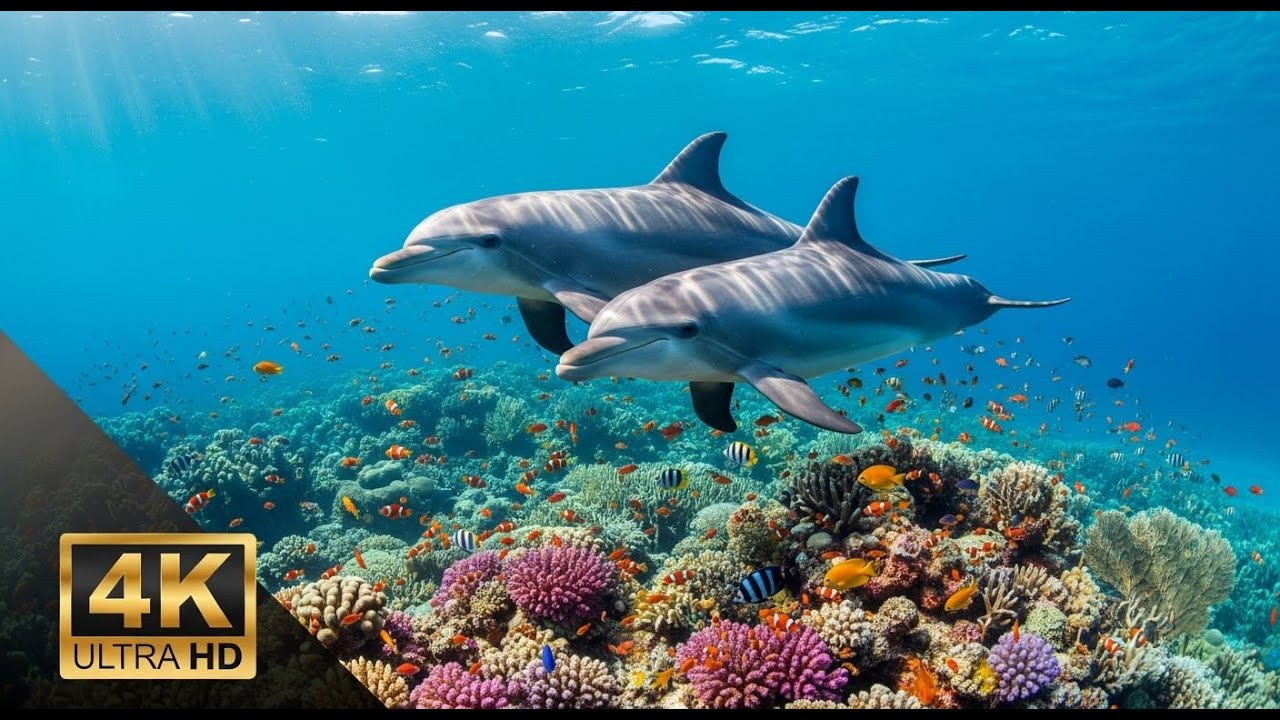 🐠 Aquarium 4K Ultra HD – Relaxing Coral Reef Fish & Calming Ocean Sounds for Meditation