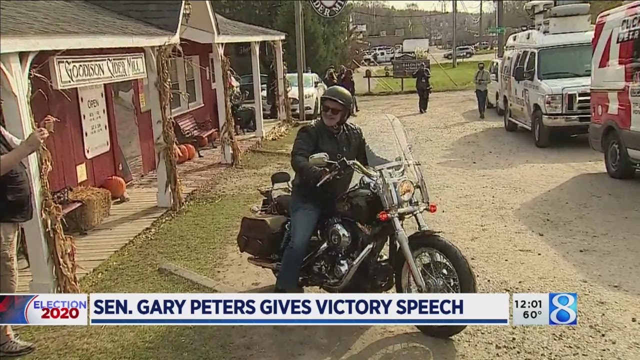 Sen. Gary Peters delivers remarks following reelection