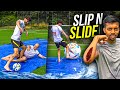 Slip n slide fuball challenge endet brutal