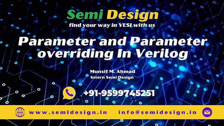 parameter and parameter overriding in #verilog #systemverilog #uvm #cmos #vlsi #semiconductor