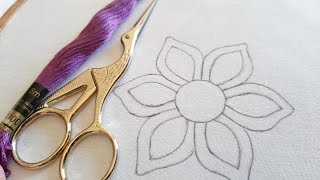 Fancy Flower Design using Cut Work for Dress (Hand Embroidery Work)
