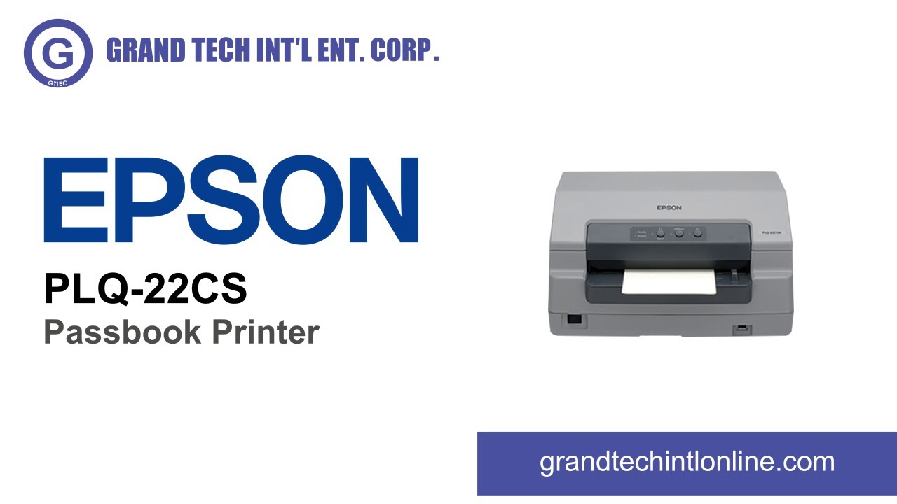 Epson PLQ-22CS Passbook Printer - YouTube