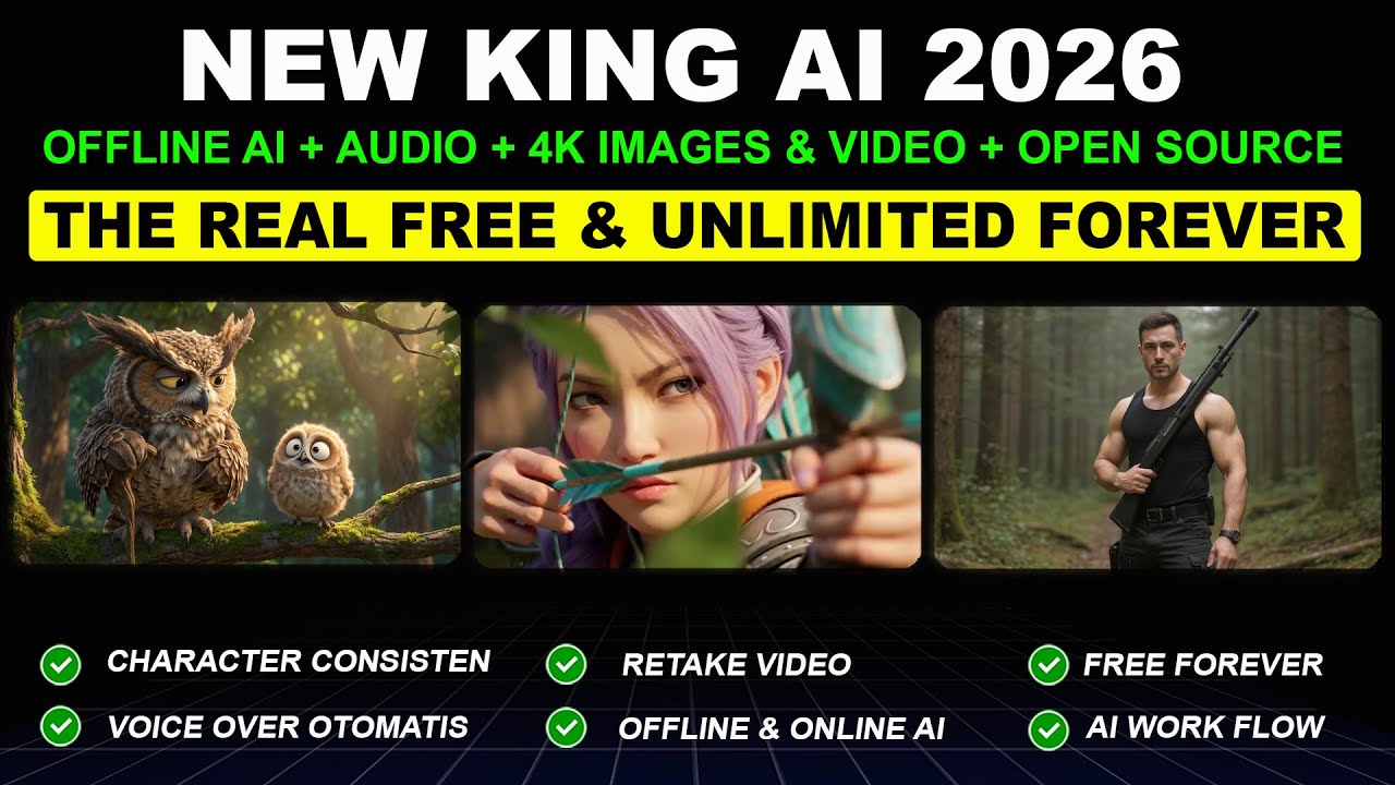 AI TERCANGGIH 2026! FREE & UNLIMITED OPEN SOURCE AI VIDEO GENERATOR ...