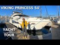 $795,000 2007 VIKING PRINCESS 54' Flybridge YACHT TOUR & SPECS / Liveaboard Motor yacht Power Boat