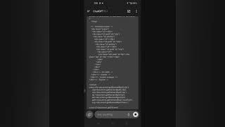 HTML5 creation on Android using Chat-GPT.