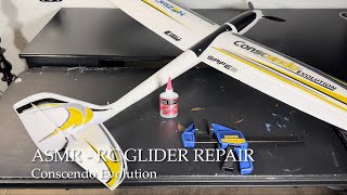 ASMR - RC Glider Plane EPO Foam Repair and Fuselage Straightening - E-flite Conscendo Evolution BNF