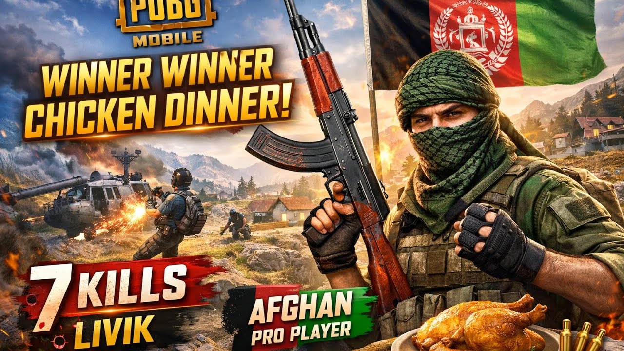 7 KILLS 🔥 Afghan Player | Livik Map Chicken Dinner 🐔 | PUBG Mobile