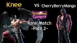-Part 2- 무릎 (Devil Jin) vs 체리베리망고 (Jin) (TEKKEN 7 - Knee vs CherryBerryMango)