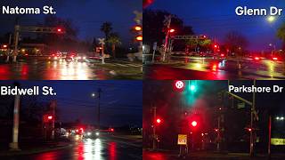 Several Malfunctioning SacRT Folsom area railroad crossings (2/17/26)