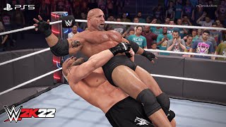 WWE 2K22 - Goldberg vs. Brock Lesnar - Survivor Series No Holds Barred Match | PS5™ [4K60]