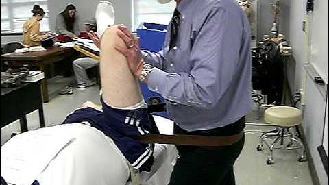 90 degree hip flexion, distraction with IR and ER rotation (supine with belt)