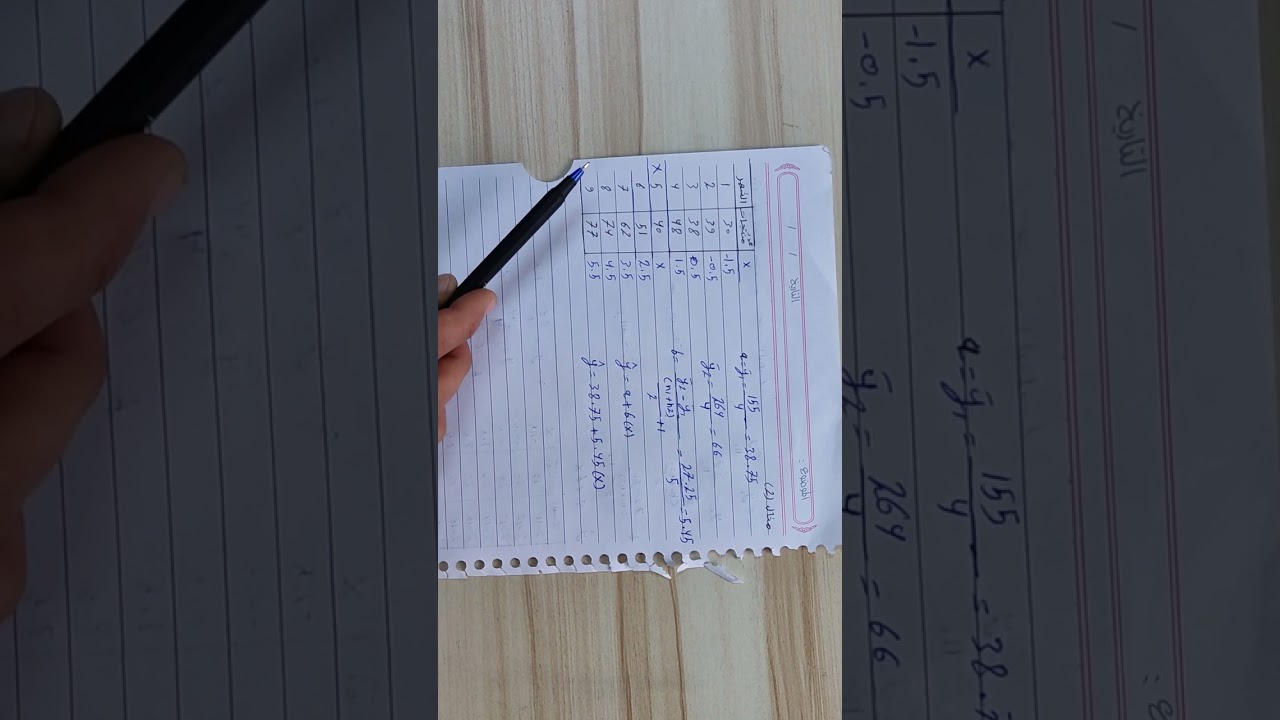 أساليب كمية موضوع خط الاتجاه العام طريقة متوسط نصفي السلسلة