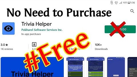 Download Trivia Helper Free || No Need to Purchase || 100% Free || Answer Hack
