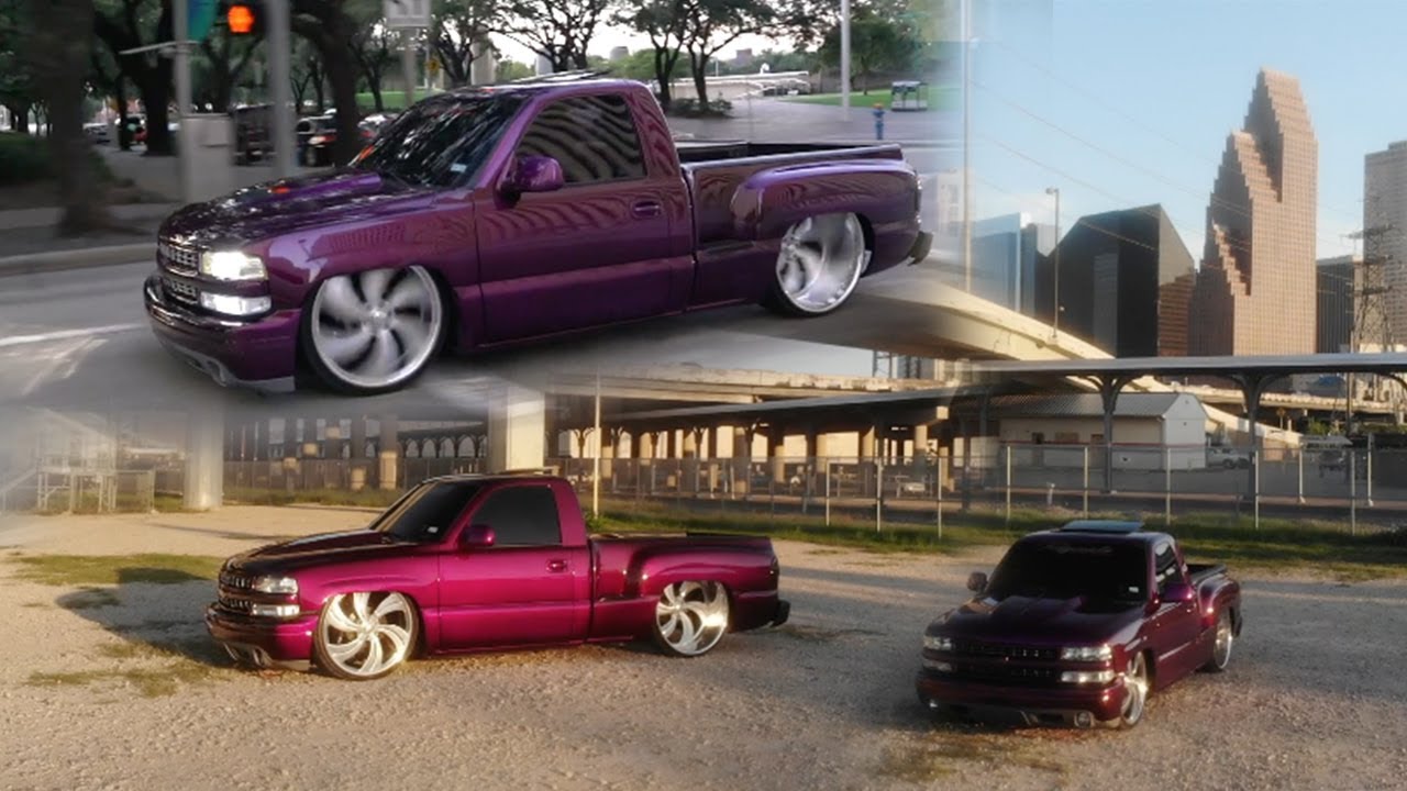 Houston Dropped Truck! 2002 Chevrolet Silverado on a 9/17 drop with 28