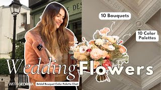 2024 Wedding Inspiration, 10 Bridal Bouquets & 10 Wedding Color Scheme #weddingflowers