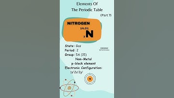 Elements of The Periodic Table | Nitrogen | Part-07/118