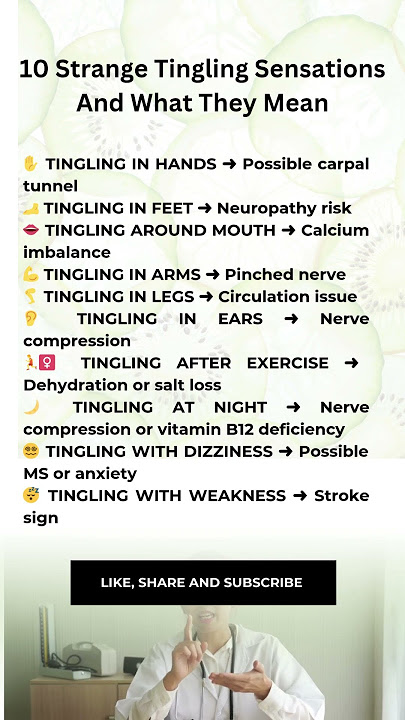 10 strange tingling sensations your body is warning you about ⚠️