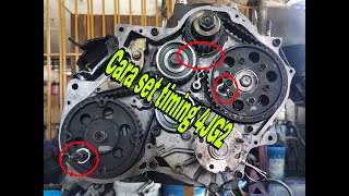 Cara set timing belt 4JG2.