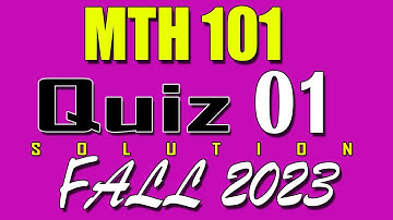 MTH101 Quiz 1 Solution 2023 | MTH101 Quiz 1 Solved Fall 2023