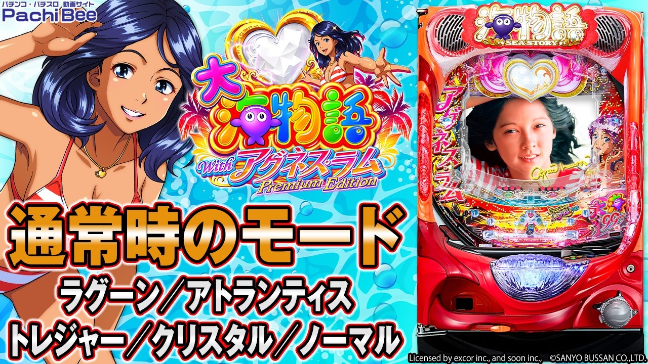 PA大海物語Withアグネス・ラム Premium Edition】通常時のモード