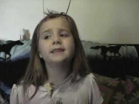 cassie patterson (age 7) singing part of your world