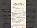 “Preparing for labour? Don’t forget your bathroom essentials!This checklist keeps you  prepared!