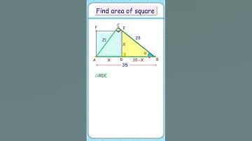 Find area of square.        #maths #geometry #olympiad #cds #cat #sat #iit #cbse #ssc #cgl #exam 147