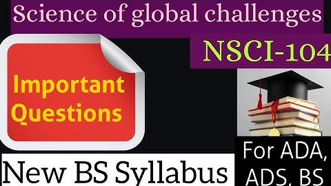 Important Questions NSCI-104 || ADA || ADS || BS || 2nd semester exams