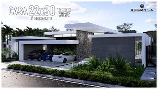 Simple House Design | 22x30m 2 Storey | 4 Bedrooms