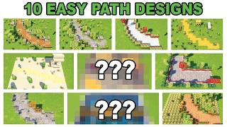 10 EASY Path Designs for Your Minecraft Survival World | Tutorial