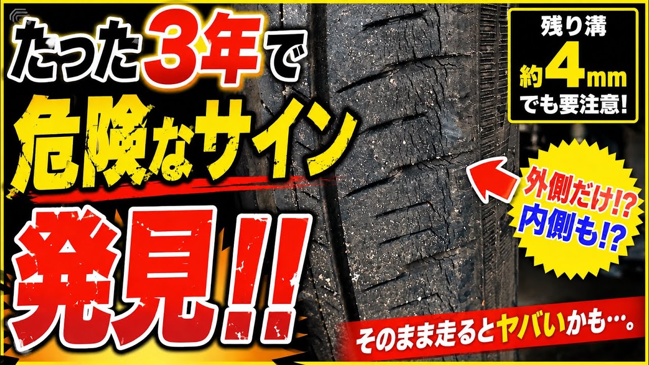 Dangerous at 3 Years】Warning Even with 4mm of Tread Left! Why